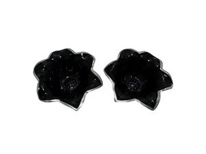 NEU Julia Ritter Blumen Lilie 5" schwarz Kaviar Schalen Emaille Aluminium signiert - Bild 1 von 9