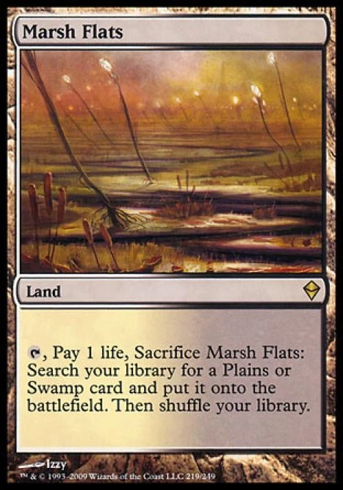 MTG English Marsh Flats Light Play Normal Zendikar - Image 1 of 1