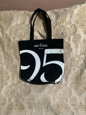 The New Yorker 95 Limited Edition  Anniversary Black Canvas Tote Bag - Image 1 of 3
