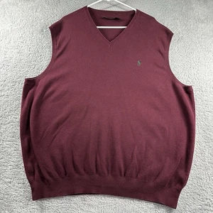 Polo Ralph Lauren Pullover Weste Herren 2XLT weinrot rot Logo Designer Pima Baumwolle - Bild 1 von 9