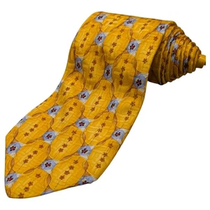 Robert Talbott Best of Class Krawatte 56,5" gelb Seide geometrisch Blumen USA Vintage - Bild 1 von 9