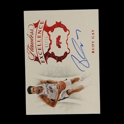 Autógrafo Panini Flawless Rudy Gay Spurs 2018-19 automático/15 Foto 1 de 2