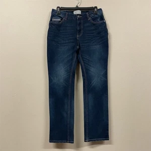 Pantalones de mezclilla rectos Sun + Stone para hombre azul talla 30x30 lavado oscuro - Imagen 1 de 7