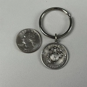 Marines Catholic St. Michael Pray Protect Us In Battle Keychain Key Ring #54775 - Picture 1 of 2