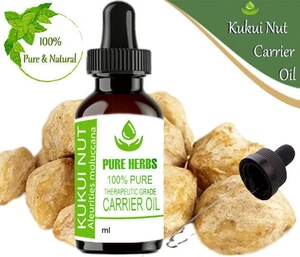 Aceite portador de molucana aleurezas 100 % puras y naturales de nuez Kukui de hierbas puras Vz502 - Imagen 1 de 10