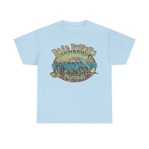 Plymouth Road Runner 1968 Car Distressed Print T-shirt - Picture 1 of 7