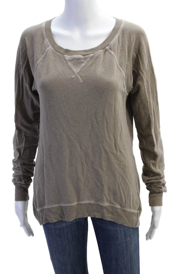 Sudadera Feel The Piece para mujer manga larga cuello redondo marrón algodón talla única Foto 1 de 4