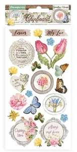 3 Pack Stamperia Adhesive Chipboard 6"X12"-Elements,Romantic Garden House DFLCB5 - Picture 1 of 1