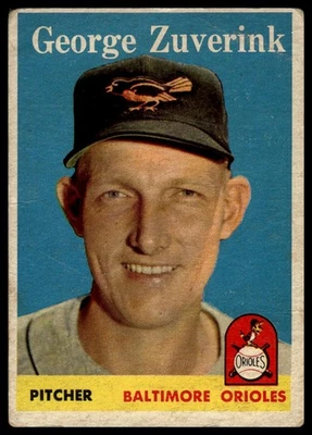 1958 Topps #6 George Zuverink - Image 1 of 2