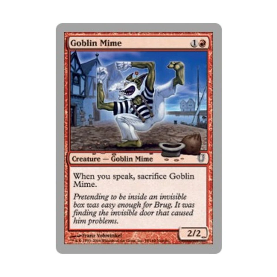 WOTC MtG Unhinged Goblin Mime (C) (Foil) EX - Image 1 of 1
