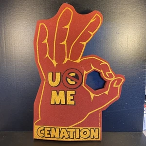 2015 WWE Cenation Red/Yellow Foam Hand ๐๐U Canโt See Me Hustle Loyalty Respect - Picture 1 of 13