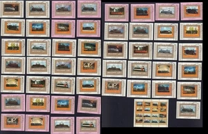 VAE VEREINIGTE ARABISCHE EMIRATE KONVOLUT 59 KLEINBLÄTTER ZÜGE EISENBAHNEN LOKOMOTIVEN - Bild 1 von 3