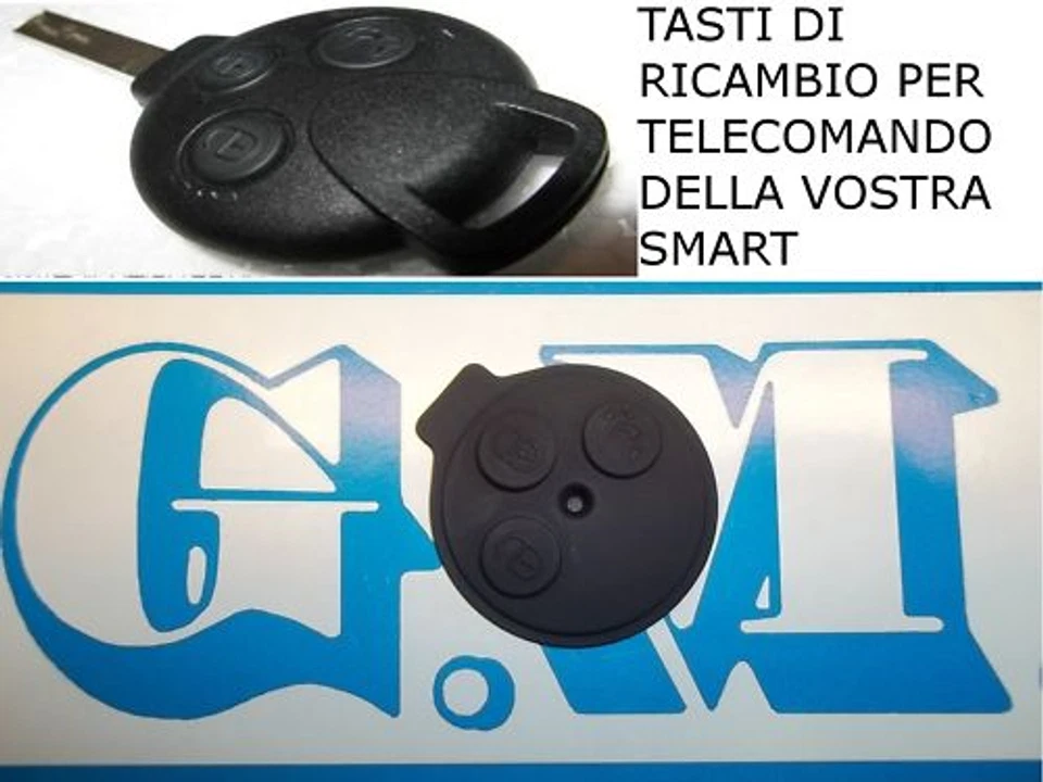 TASTI RICAMBIO CHIAVE SMART 451 TELECOMANDO FORTWO PASSION PULSE dal 2007 in poi - Immagine 1 di 1