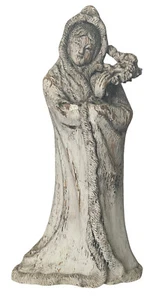 Handgeschnitzte Holz Eskimo Figur Distressed Farbe & sehr detailliert 9 x4 in LESEN - Bild 1 von 7