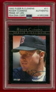 1992 FLEER Roger CLEMENS RED SOX KARRIERE-HIGHLIGHTS AUTO PSA / DNA CERT HOF ? - Bild 1 von 1