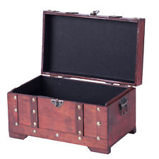 Quickway Imports Antique Style Wooden Small Trunk QI003001