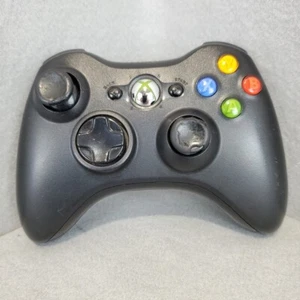 Official Microsoft Xbox 360 Black Wireless Controller ~ Tested & Working - Picture 1 of 7
