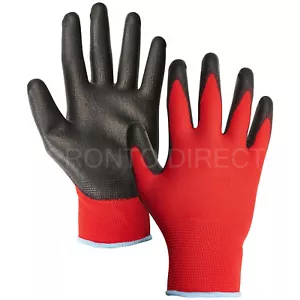 More details for 24 pairs premium coated nylon work gloves safety builders gardening grip