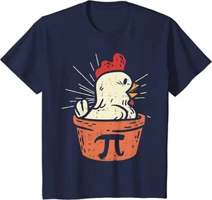 Chicken Pot Pi Day Pie Math Lover Geek Gift 3.14 Gift Youth Unisex T-shirt - Picture 1 of 4