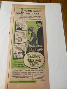 Vintage 1961 Sandra Dee John Gavin Tammy Tell Me True Movie ad - Picture 1 of 1