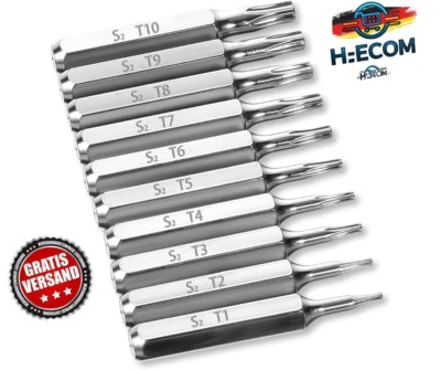 Torx Bit Set – 10 Stück 4mm Präzisionsbits T1-T10 für Elektronik & Reparaturen - Bild 1 von 4