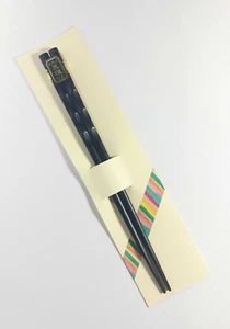 Chopstick Japanese Black Wooden Reusable Traditional Chopsticks GIFT15 ID CS02 - Picture 1 of 6