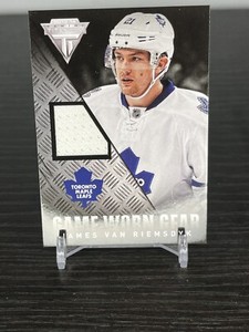 James van Riemsdyk 2013-14 Titanium Game-Worn Gear Jersey # GG-JVR