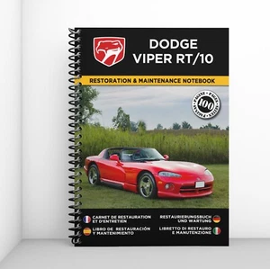 DODGE VIPER RT/10 : Restoration & Maintenance Notebook - FREE SHIPPING WORLDWIDE - Picture 1 of 7