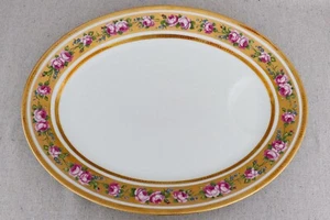Large Haviland Limoges Louis Philippe Rose Pattern Well Serving Platter 16" - Picture 1 of 6