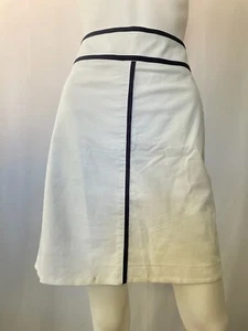 Falda lápiz para mujer Ann Taylor blanca negra cremallera completa cintura alta talla 6 - Imagen 1 de 10