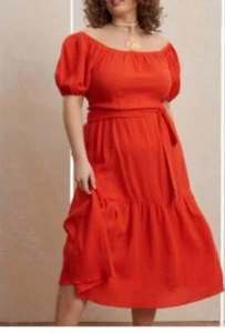 New NWT Arula Maxi Dress Tomato Red Size B Beautiful 2x 2xL - Picture 1 of 8