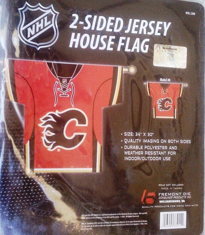 Calgary Flames Premium 2-Sided Jersey Style Banner Outdoor House Flag NHL Hockey Cover