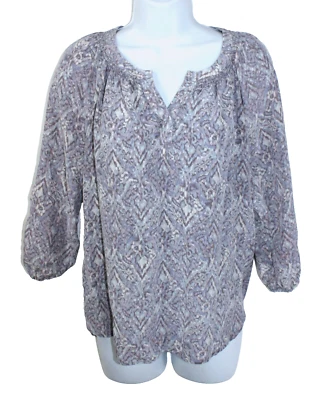 Blusa Max Studio Talla XS Lavanda con Seda Beige Foto 1 de 4