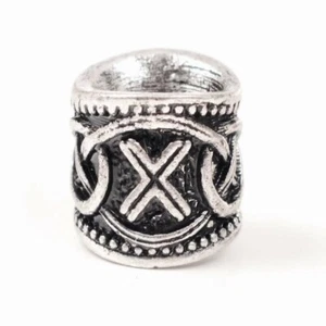 Futhark-Haarperle "Gebo" - 8 mm Loch, Haarperle, Haar, Perlen, Runen, Wikinger - Picture 1 of 4