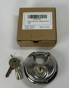Keyed Padlock Stainless Steel Heavy Duty Storage Locker Lock With 3 Keys New - Picture 1 of 5