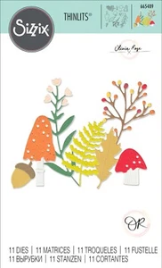 New Retired Sizzix Thinlits Winter Nature 11pc #665489 Retail $11.99 Olivia Rose - Picture 1 of 6