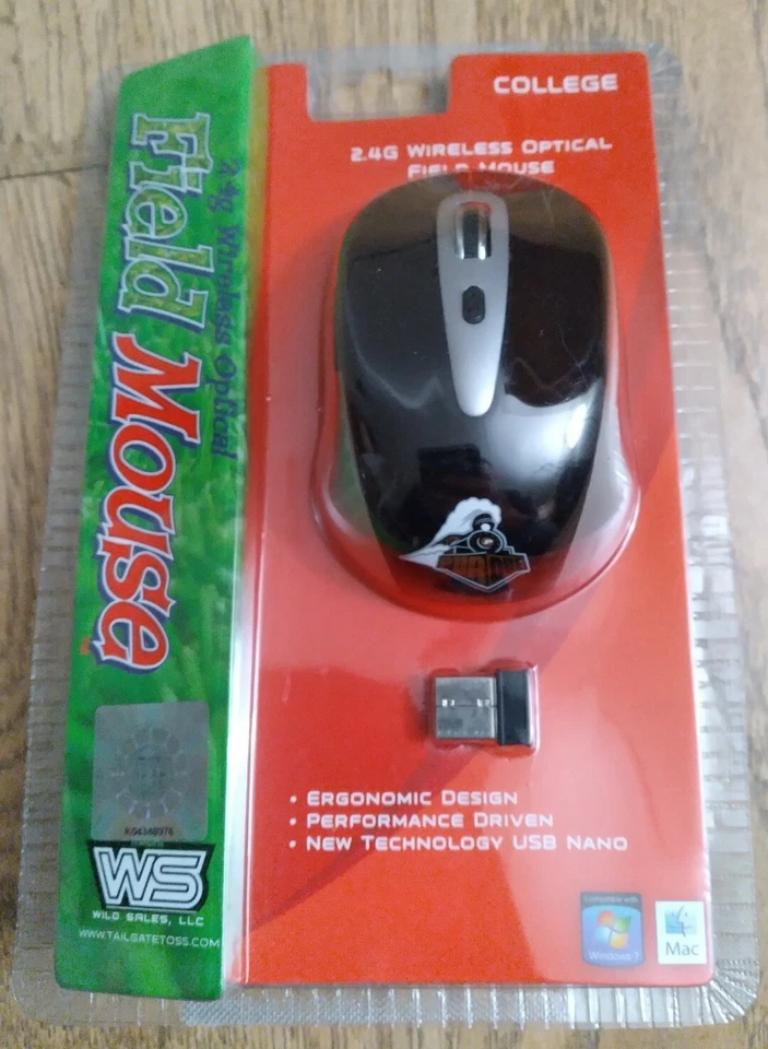Purdue University Wireless Optical Mouse 2.4G Windows / Mac College Big 10 - Image 1 of 4