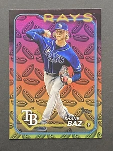 2024 Topps Series 2 Holiday Hot Dog Foil Parallel 435 Shane Baz Tampa Bay Rays - Picture 1 of 3