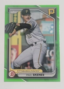 2024 Bowman - Prospects Neon Green Border #BP-125 Paul Skenes 335/399 (RC) - Picture 1 of 7