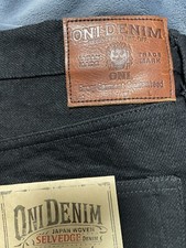 Oni 288 Secret Black Denim Jeans 20 Oz. Size 38 Brand New ONI288zrbk-ow-38