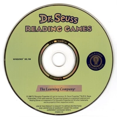 Dr. Seuss Reading Games (Ages 3-7) (PC-CD, 1999) for Windows - NEW CD in SLEEVE - Image 1 of 2