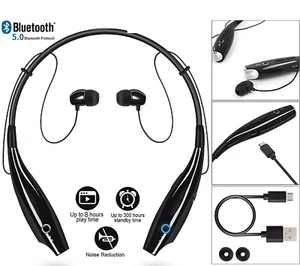 Bluetooth Neckband Wireless Headphones Mic Headset Stereo Earbuds Earphones - Picture 1 of 3