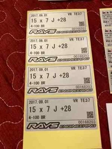 [CUSTOM] 12 PCS VOLK RAYS TE37 CE28 RE30 ZE40 SPEC 3 WHEELS REPLACEMENT STICKERS - Foto 1 di 4