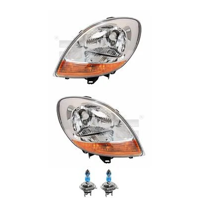 Scheinwerfer Set chrom inkl. OSRAM Lampen H4 für Renault Kangoo KC0/1_ FC0/1_ - Bild 1 von 4