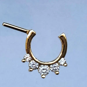 PIERCINGO® 3 SET Clicker Klicker GOLD ROSEGOLD Schwarz SEPTUM NASE Nasenpiercing - Picture 1 of 13