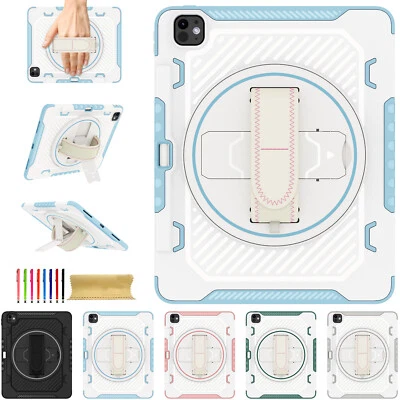 For iPad Pro/Air 11"/13"/Mini 2024 Military Grade Rugged Wrist Strap Stand Case - Image 1 of 4