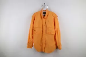 Vintage Cabelas Guidewear Mens Large Safari Bush Fishing Collared Button Shirt - Picture 1 of 12