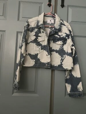 Size Large Flying Angel Tye Dye Denim Jacket - Image 1 of 4