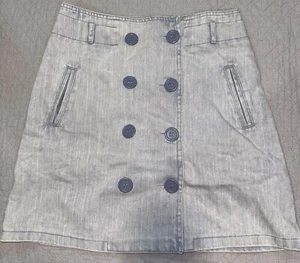 NWT She+Sky Light Denim Button Up Skirt Size S - Picture 1 of 10