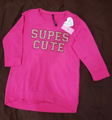 Suéter Jessica Simpson Rosa Tween Manga Larga Niñas Talla XL Macys Minorista $39 Foto 1 de 2